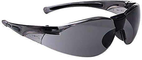 Portwest PW39 Lucent Brille Kratzfeste Beschichtung Abriebfest | Rauchgrau, Einheitsgröße, EN 166, EN 170, EN 172, CE, Leicht, Antibeschlag, Kratzfest, UV-Schutz