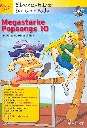 Flöten Hits für coole Kids: Megastarke Popsongs Band 10 inkl. CD, 12 Hist für 1-2 Blockflöten [Musiknoten] Uwe Bye Ed.