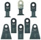8 x TopsTools WXK8 Mix Blades Compatible with Worx Sonicrafter, Worx 250W, Erbauer Multitool Multi Tool Accessories