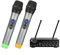 FIFINE UHF Dual Channel Wireless Handheld Microphone, Easy-to-use Karaoke Wireless Microphone System-K036