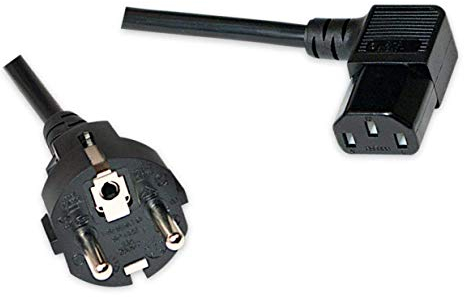 Cordon d'alimentation odedo 3 mètres Schuko vers Prise coudée, câble IEC 3 m