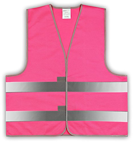 easyMesh 10er Pack Signalweste Warnweste pink/Magenta Größe M/L