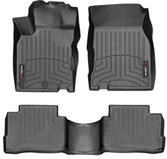 Passgenaue Fußmatten gummimatten passend für: Nissan Qashqai J11 2014-19|Schwarz|1. und 2. Reihe Weathertech FloorLiner
