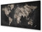 murando - Tableau décoratif Carte du monde 200x80 cm - Impression sur toile colorée - Décoration murale pour salon et chambre - Texture de la carte du monde des continents noirs k-A-0296-b-m
