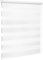 Victoria M. Zevra Tenda a Rullo Doppia Giorno e Notte senza Fori, Strisce Filtranti e Oscuranti, per Porte e Finestre, 80 x 230 cm, Bianco