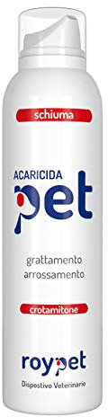 Roypet Schiuma Acaricida Pet Grattamento e arrossamento crotamitone 150ml