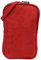 SH Leder Damen Echtleder Handytasche Umhängetasche Geldbörse Multifunktion Beutel Mini Bote Abnehmbar Verstellbar Schultergurt Handy bis 6,8 Zoll 11x18cm Jana G269 (Rot Wildleder)