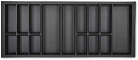 Insert à couverts design ORGA-BOX VII gris basalte 1126 x 474 mm rangement à couverts pour les cuisines Veriset Warendorf et bien plus encore. avec 120 corps