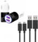 Super Pack - Caricatore auto + cavo per Huawei P Smart + 2019, caricatore auto ultra potente e veloce, 2 x USB 5 V/2,1 A + 1 A e cavo Micro USB 1 metro di trasferimento dati, cavo micro USB