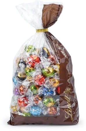 Lindt Schokolade LINDOR Mischung | 1371 g | Ca. 109 Kugeln: Milch, 70%, Milk&White, Stracciatella, Weiß, Nuss, Matcha, Feinherb, Salted Caramel, Pistazie | Schokoladengeschenk