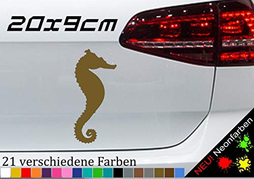 Seepferdchen Aufkleber Seeratte Seepocke Freischwimmer Baywatch Seahorse 20x9cm in 21 Farben