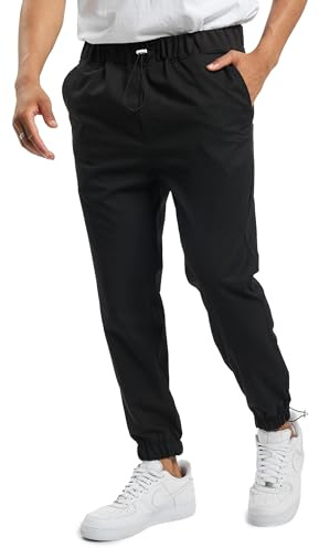 DEF Hosen Herren Chinos Schwarz XL