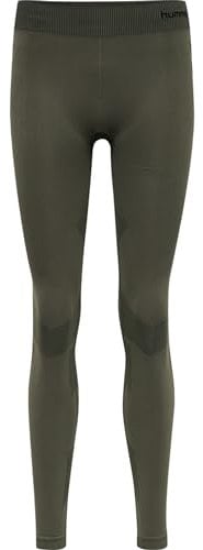 hummel hmlFIRST Seamless Tight Damen Khaki, XS/S Damen