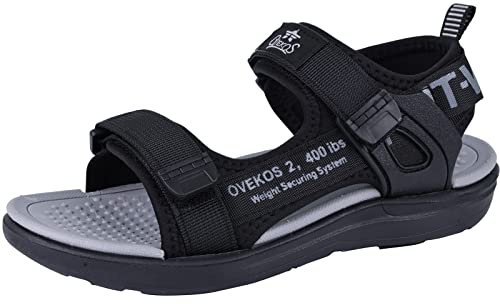 WYSFLY Sandales Garçons Enfants Chaussure de Sport Outdoor Sandales à bout ouvert Garcon de Plates pour été Plage Gris 35EU