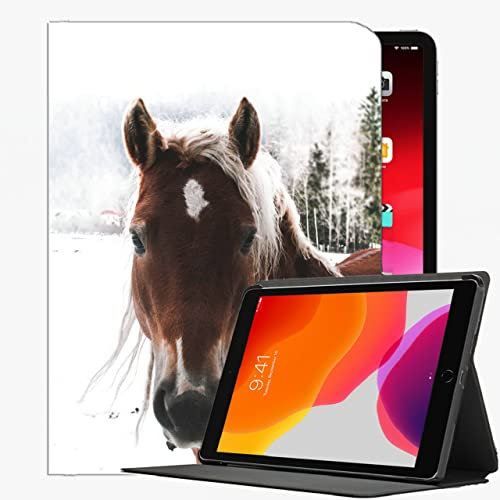 Estuche para iPad Air 2 9.7 Cubierta de la Caja, Caja de cáscara Delgada de la Funda de la Nieve del Caballo 56 para iPad Air2 9.7 Pulgadas