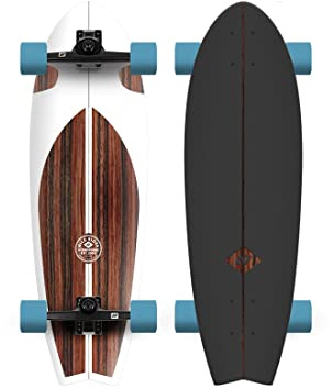 Centrano Hydroponic Surfskate Komplettboard White / Brown 31.5