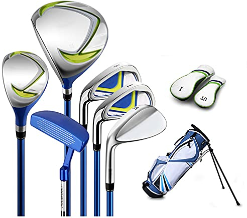 Junior Komplettes Golfschläger-Set für Kinder Linkshänder, Kinder-Golf-Set, Kinder-Anfänger-Übungsstange mit Tasche für 120-165 cm große Jungen-Mädchen-Kinder