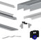 Kit SLID'UP 280 aluminium anodisé argent pour 3 portes de placard coulissantes 18 mm - rail 3 m - 50 kg