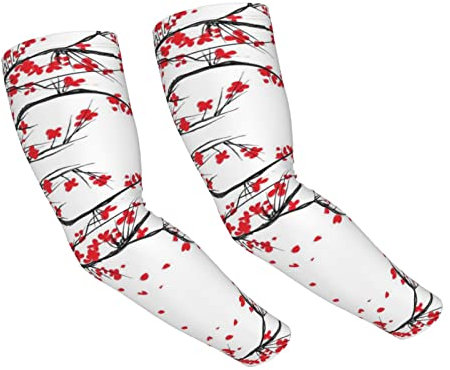 BURGHR Eiffelturm Paris Kühlende Ärmel Sonnenschutz Arm Ärmel Kühlung Sport Ärmel Kühlung Arm Ärmel Für Frauen Männer, Japanischer Kirschbaum, Einheitsgröße