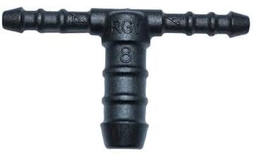 1, 2, 3, 5 oder 10 Stück T-Schlauchverbinder reduziert 4 mm 8 mm 4 mm PA GF30 T Stück schwarz (1)