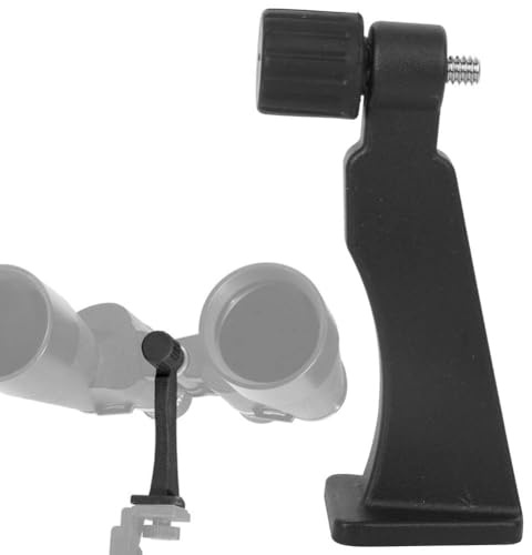 Cyrank Fernglas Stativ Adapter, Fernglas Stativ Adapter Mount Metall Durable Black 1/4 Zoll Schraube Teleskop Montage Halterung Kamera Mount Adapter Universal Fernglas Adapter