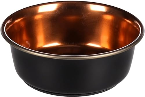 Flamingo Gamelle pour Chien Ezra 0.9L - Acier Inoxydable/INOX - Antidérapant - Lavable au Lave-Vaisselle