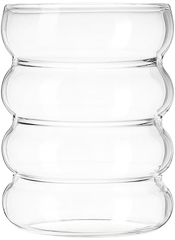 Cabilock Raupenbecher Kältebeständiger Glasbecher Wolkenbecher Wasserbecher Cocktailbecher Espresso Kaffee Stiel Trinkbecher Ripple-trinkgläser Klassische Teetasse Saft Glas Cool Reisen