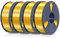 SUNLU 4KG Silk PLAPLUS Filamento Paquete, Filamento Seda Brillante 1.75mm para Impresora 3D, Con Acabado Suave y Sedoso, Filamento de Impresión 3D, 1kg por Carrete, 4 Rollos, Silk Oro Claro x4