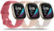 Wanme 3 Stück Armband für Fitbit Versa 4 Armband/Fitbit Versa 3 Armband/Fitbit Sense Armband/Fitbit Sense 2 Armband, Silikon Ersatzarmband (Korallenrot+Aprikosenrosa+Sternenlicht, L)