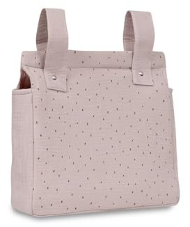 Bolso Talega de Maternidad Muselina PUNTOS en rosa maquillaje · 100% Algodón