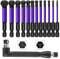 Hakkin Sechskant Bit Set Lang12 Stück 65 mm Kugelkopf Bits Set 1/4 S2 Sechskant Schraubendreher Innensechskant Bitsatz für Akkuschrauber Bits Lange Set Ball End Hex Allen Wrench Drill Bit mit Griff