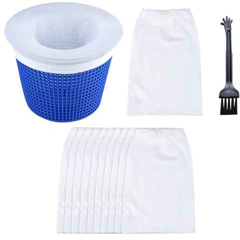Chaussettes de Skimmer,Pool Skimmer Socks,Chaussette Skimmer Piscine,Filtre Skimmer Piscine,Chaussettes Skimmer Reutilisable pour Panier Skimmer,Chaussettes de Skimmer de Piscine,Pool Skimmer,10 PCS