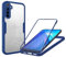 Belzsxy Funda Compatible con OPPO Realme 6 Pro Carcasa,360 Grados con Protector de Pantalla Integrado,Robusto Doble Cara Bumper Caso Transparent Case para OPPO Realme 6 Pro,Azul