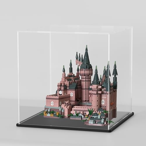 HOPEME Vitrine 20,3 x 15,2 x 17,8 cm, Acryl-Vitrine für Sammlerstücke, staubdichte Acryl-Vitrine mit Deckel und mattschwarzem Boden für Modelle und Actionfiguren