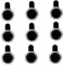 HREDZEO Glitter Camera Cover, 9 PCS Diamond Camera Flash Drill Film Lens Protector Anti Scratch Lens Guards (Silver)