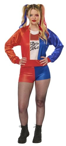 Rubies Disfraz Harley Quinn OPP para mujer, Chaqueta y pantalón impresos digitalmente, Licencia Oficial DC Comics, Escuadrón Suicida, Joker para Halloween, Carnaval, Fiestas y Cosplay