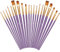 Vicloon 20 Stück Pinselset, Nylon Pinsel, Künstlerpinsel, Hochwertige Kunststoffgriff, Premium Nylon Acrylfarben Pinselset, Malerei Ölfarben Brush Set für Künstler, Erwachsene und Kinder, Lila