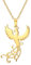 EUEAVAN Phoenix-Halskette für Damen, Rising Phoenix Halskette, Nirvana of Phoenix, mythologischer Phönix-Vogel-Anhänger, Aufstieg aus der Asche, Schmuck-Inspirationsgeschenke (A-Gold)