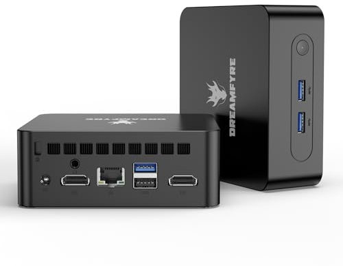 DREAMFYRE Mini Ordenador de Mesa con Alder Lake-N N100 (hasta 3,4 GHz), Mini computadoras 16GB de RAM 512GB SSD, Mini PC W11 P, 4K Dual HDMI, WiFi 5/BT4.2/USB3.2/Gigabit Ethernet/VESA para Educación