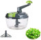 Manual Food Chopper - Meat Grinder Garlic Slicer Manual Vegetable Chopper | Hand Crank Grinder with Handle Folding Handle for Vegetables, Meat and Fruits