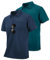 SwissWell 2 Pezzi Polo Uomo Manica Corta Estiva Golf T-Shirt Traspirante Tennis Maglietta Polo Shirt, Blu Navy+Blu Ciano M