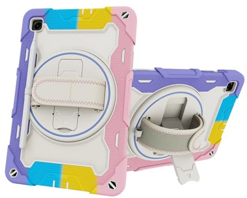 Funda para tableta Estuche Compatible with niños compatible con Samsung Galaxy Tab S6 Lite de 10,4 pulgadas, modelo 2022/2020 (SM-P610/P613/P615/P619), soporte elástico multiángulo + correa de mano gi