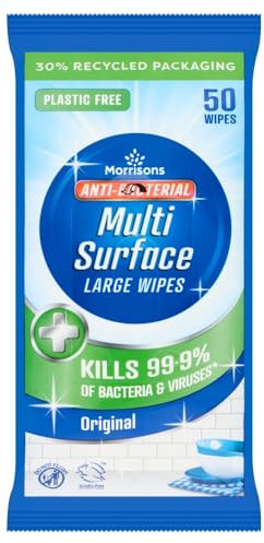 Morrisons Antibacterial Multi Surface Original Wipes, Pack of 50