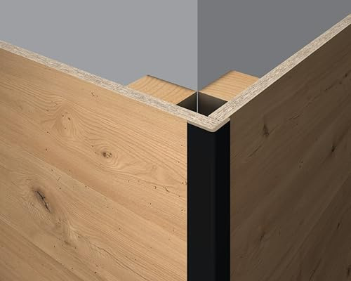 EGGER Faltleiste Wandverkleidung Decowall FL537 schwarz 2400 x 22 x 22mm