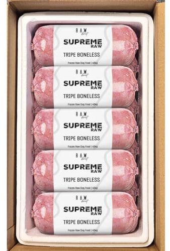 RAW DIRECT Supreme Raw Frozen BARF Dog Food - 454g Rolls - Variety Flavours – Box of 10, 20, 30 Rolls - Premium Natural Barf Diet - High-Protein, Grain-Free & Nutrient-Rich (10, TRIPE)