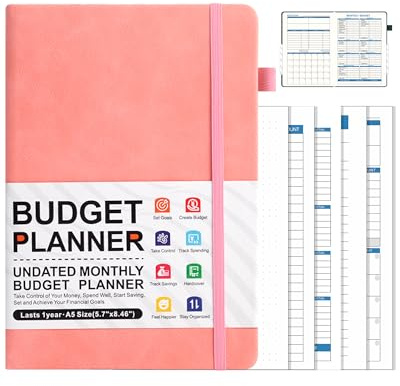 Nature Pulito A5 Undated Monthly Budget Book to Take Control of Your Money