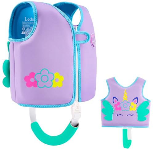 Lechin Schwimmweste Kinder Schwimmhilfe aus Neopren und EPE Hilfsweste zum Schwimmenlernen