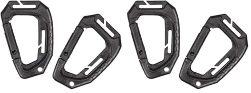Mil-Tec Karabiner-15922502 Schwarz One Size (Packung mit 2)