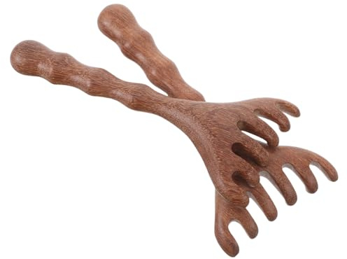 DECOMELODY Massagekamm 2 Stück mit Breiten Zinken Haar Gua Sha Kamm für Kopfhaut und Nackenmassage Geeignet für Wellness und Haarpflege