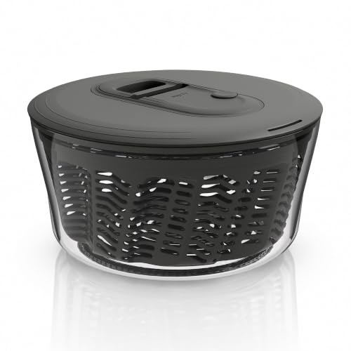 Zyliss Classic Easy Spin 3 Salad Spinner 3.5L Aquavent Technology | One Handed Pull String, Drainage Spout, Non-Slip Base, Serving Bowl Dishwasher Safe